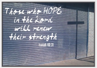 image of graffiti those who hope in the Lord will renew their strength