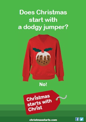 image does Christmas start with a dodgy jumper poster