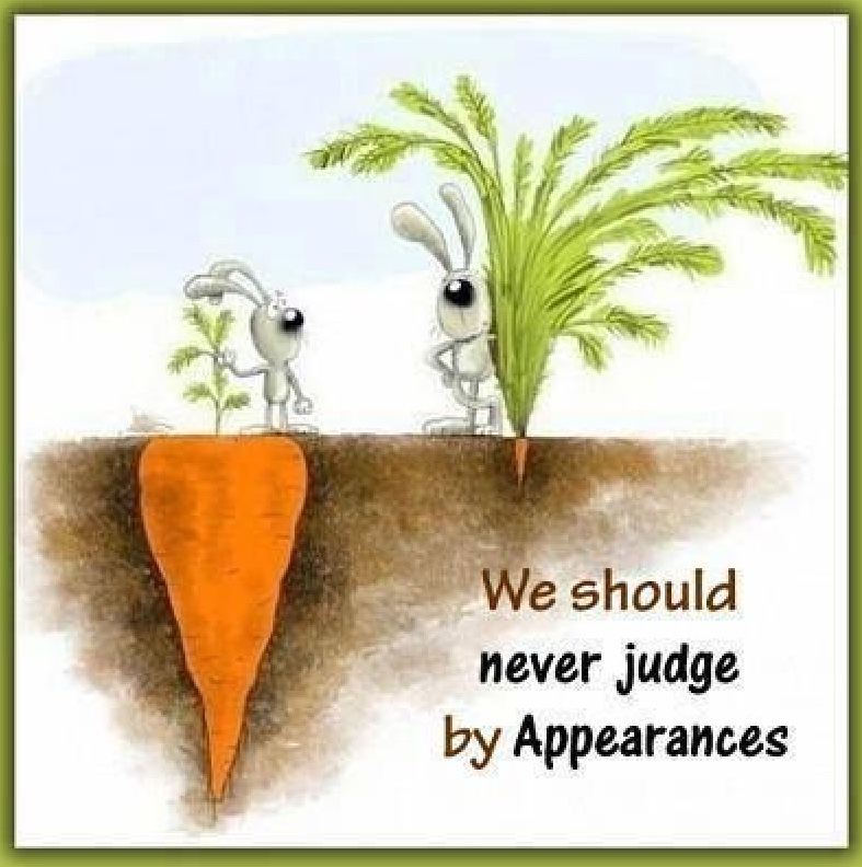 image we should never judge by appearances poster